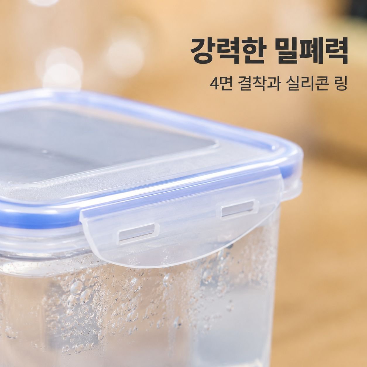 직사각 밀폐 버클 식품 보관함 냉장고 수납함
