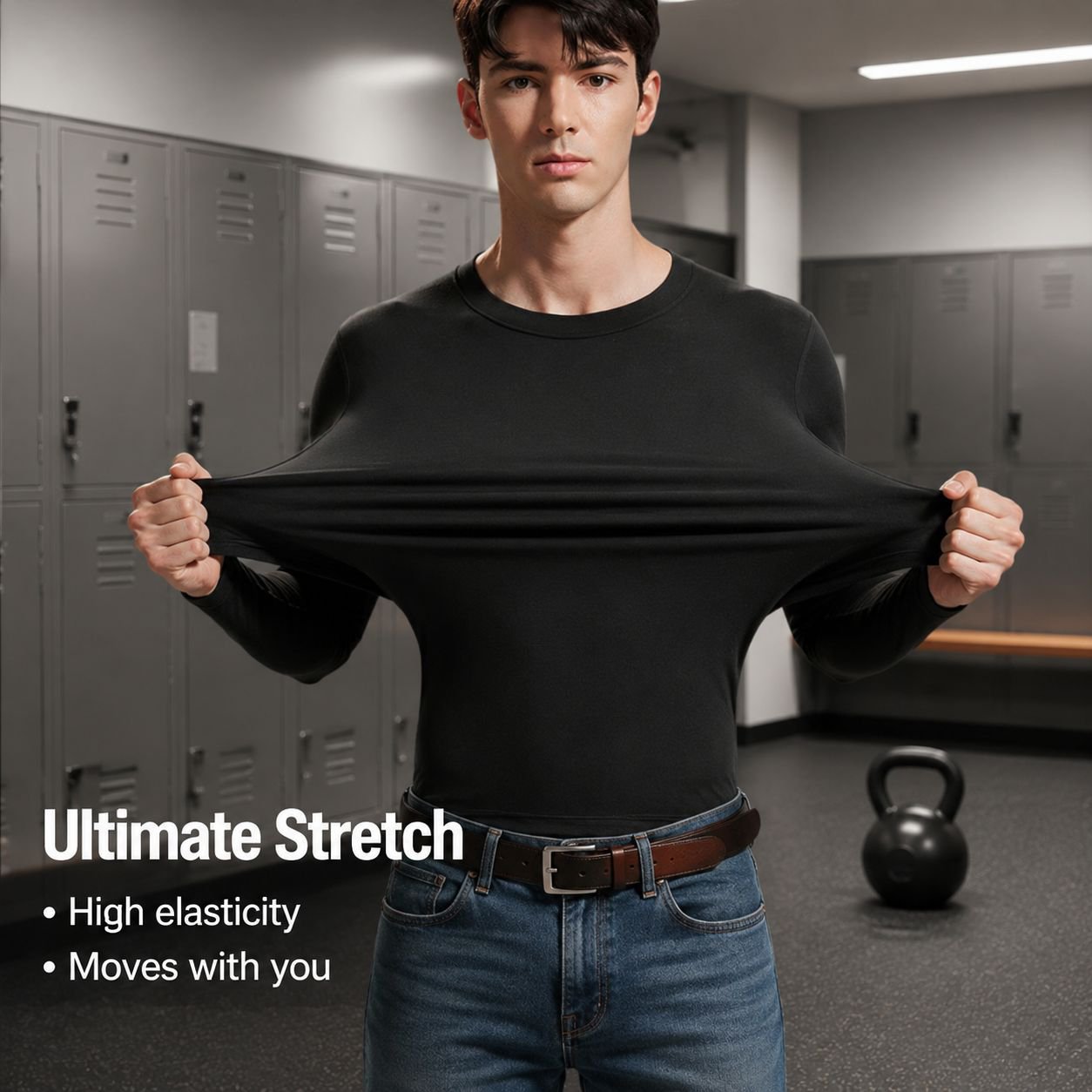 Men's Derong Cold-Resistant Thermal Underwear Top and Bottom Set