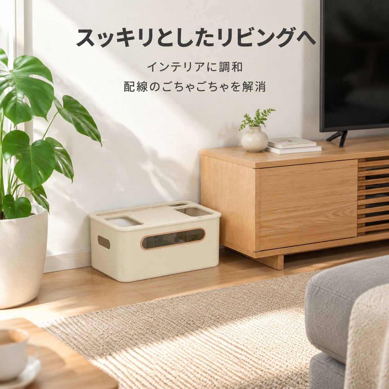 電源タップ・ルーター収納整理ボックス