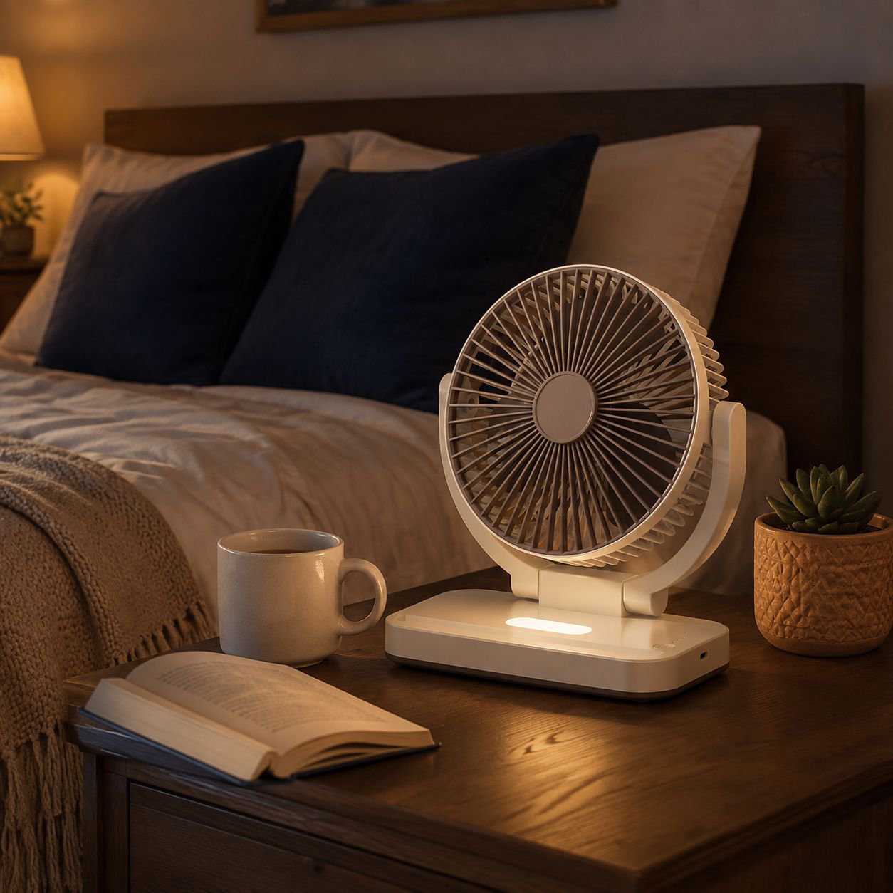 3-in-1 Night Light Rechargeable Fan Cell Phone Holder Ceiling Fan