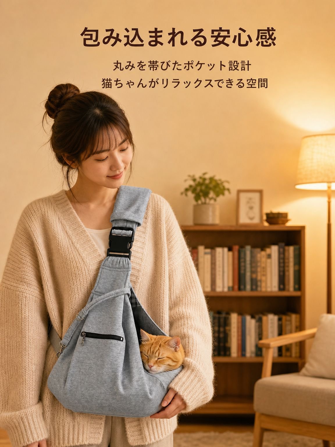 調節可能なペット用クロスボディバッグ