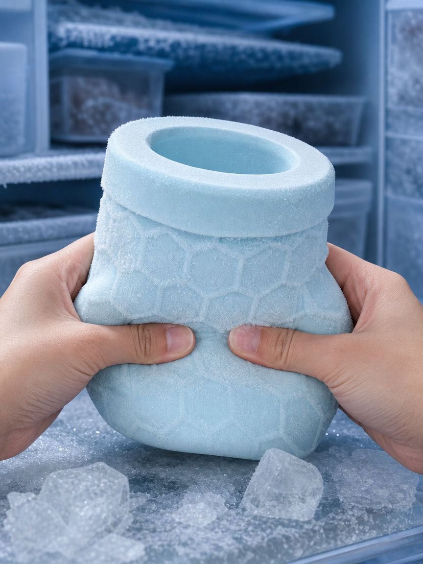 Easy release ice cube tray with cylindrical molds