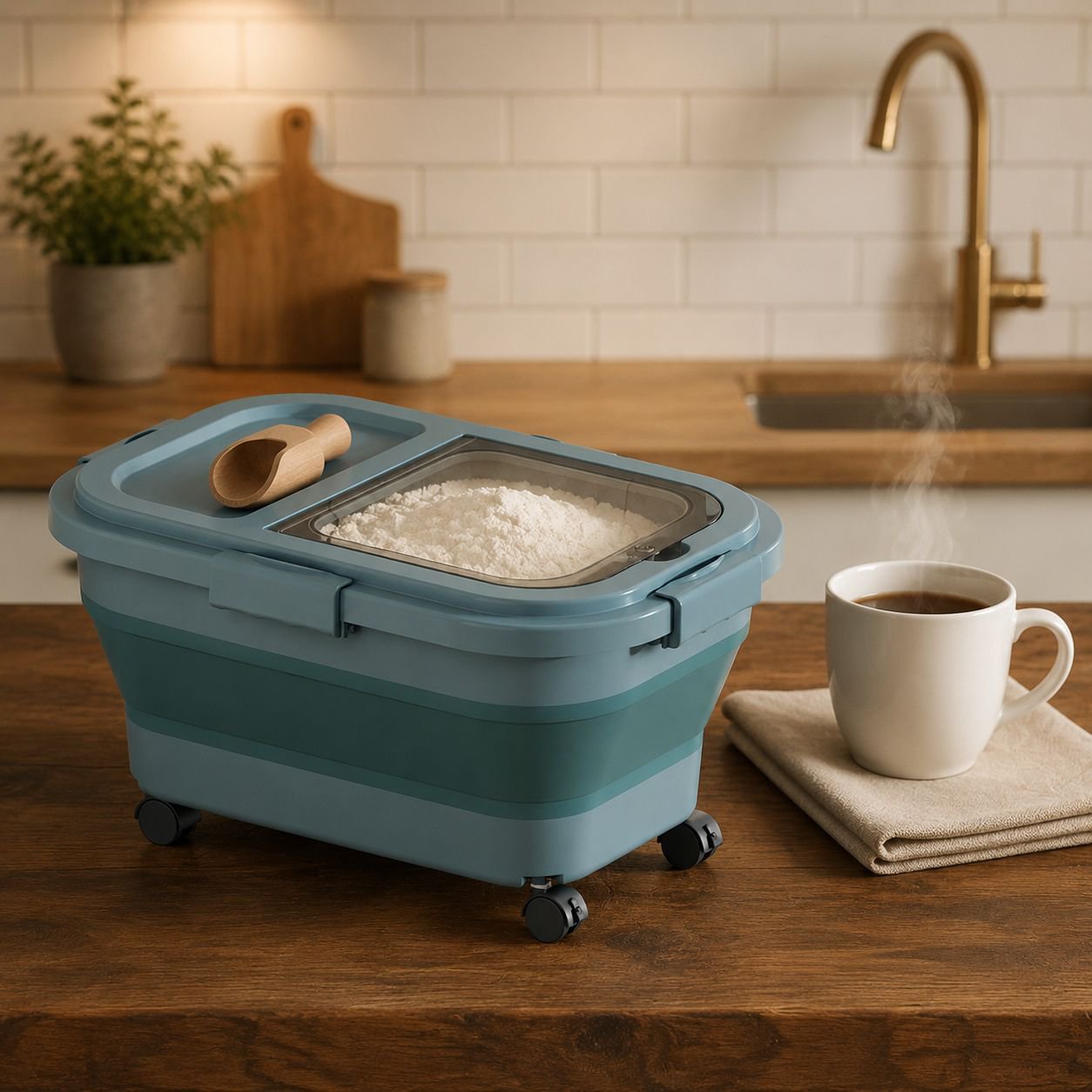 Airtight food storage container with secure lid