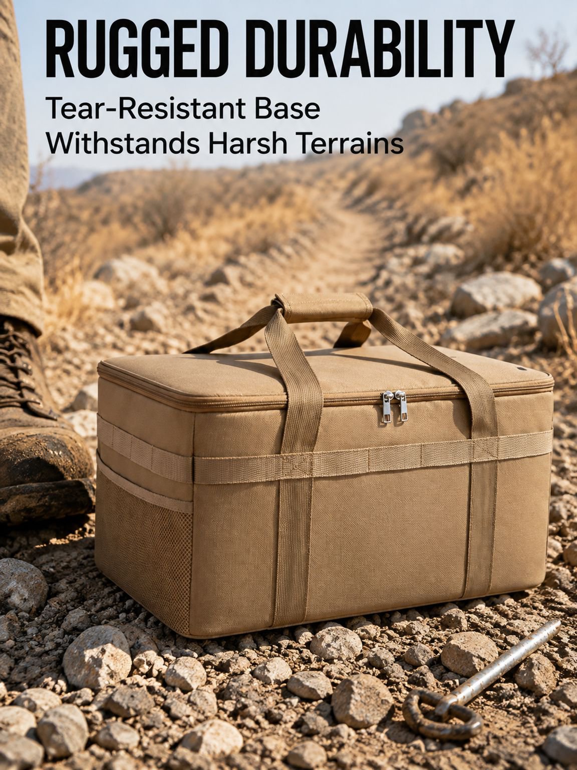Waterproof storage box protecting outdoor gear