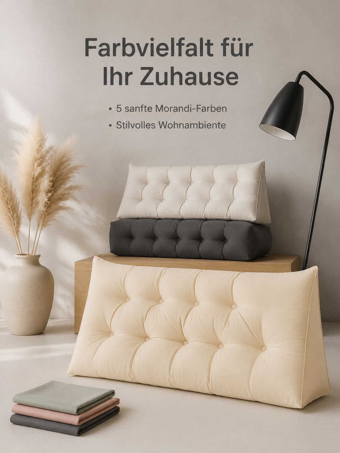 Schlichtes, dickes und langlebiges dreieckiges Kopfteil-Kissen
