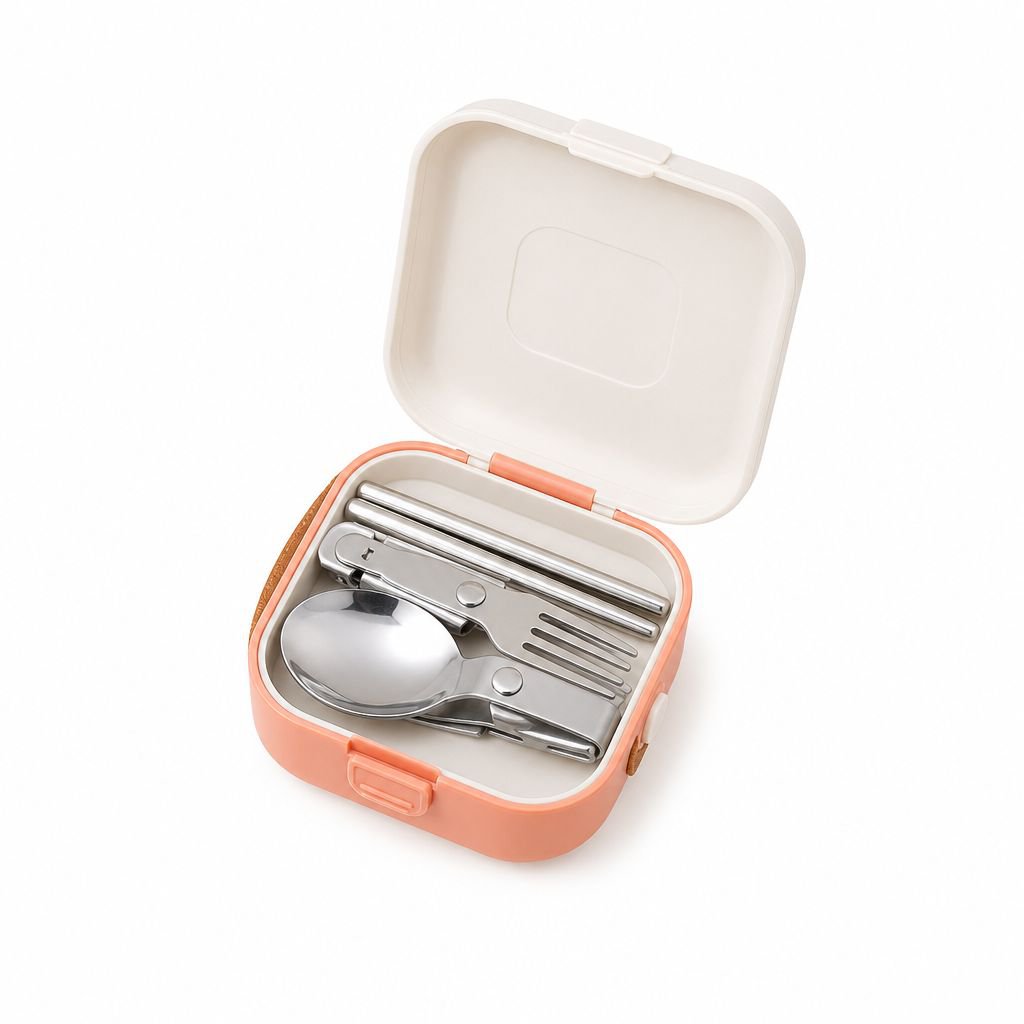 Outdoor Travel Portable Foldable Stainless Steel Flatware