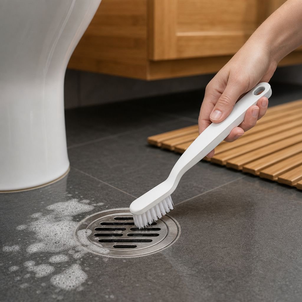 Japanese Bathroom Corner Brush, Multipurpose Gap Cleaning Brush, Floor Drain Brush