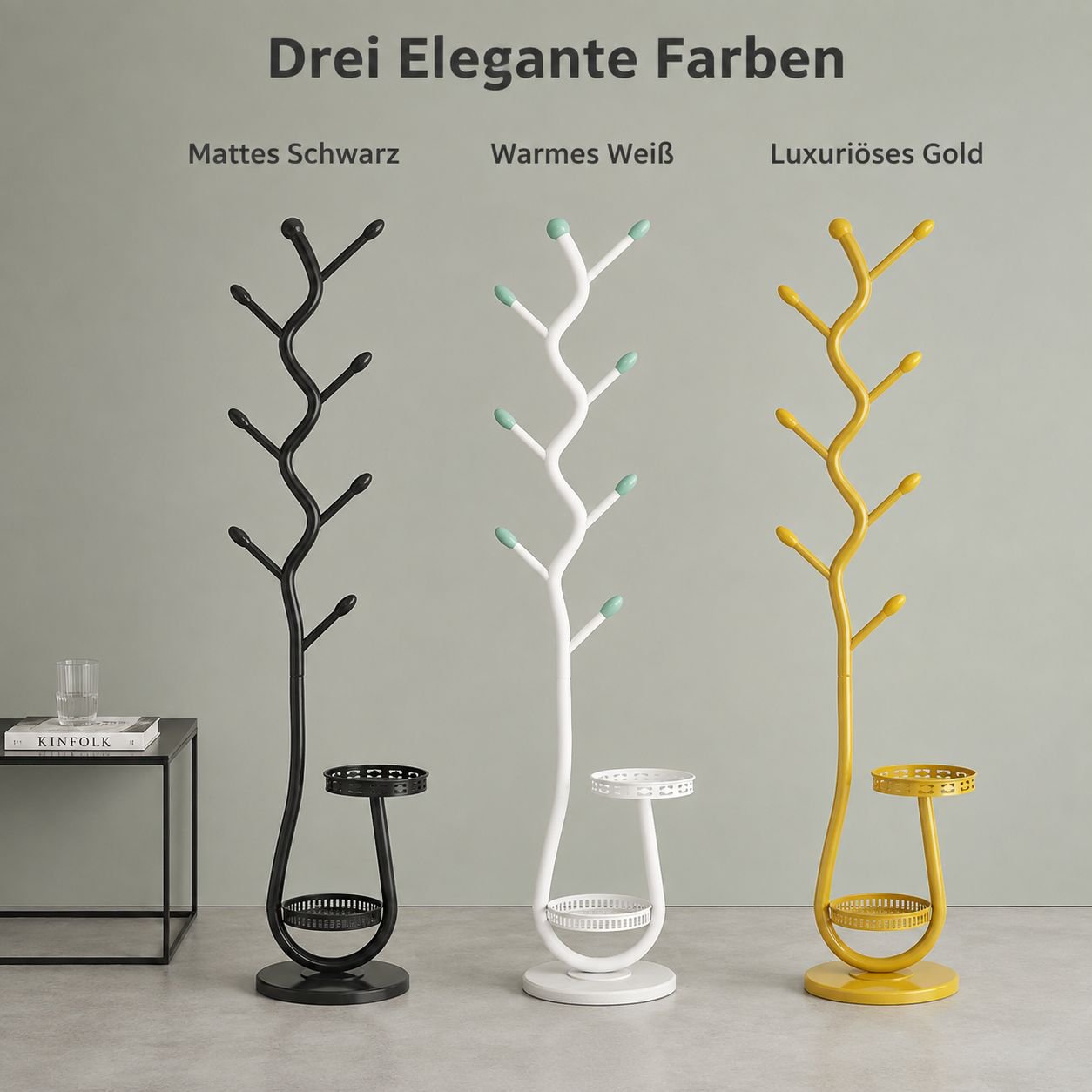 Freistehende Garderobe für Wohn- und Schlafzimmer