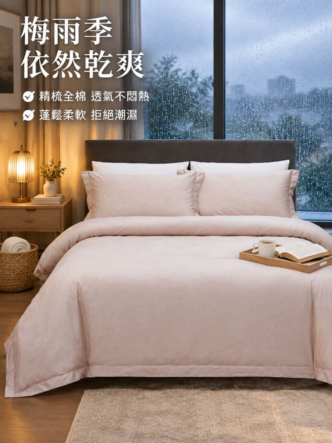 100%棉質奢華印花圖案床單套裝