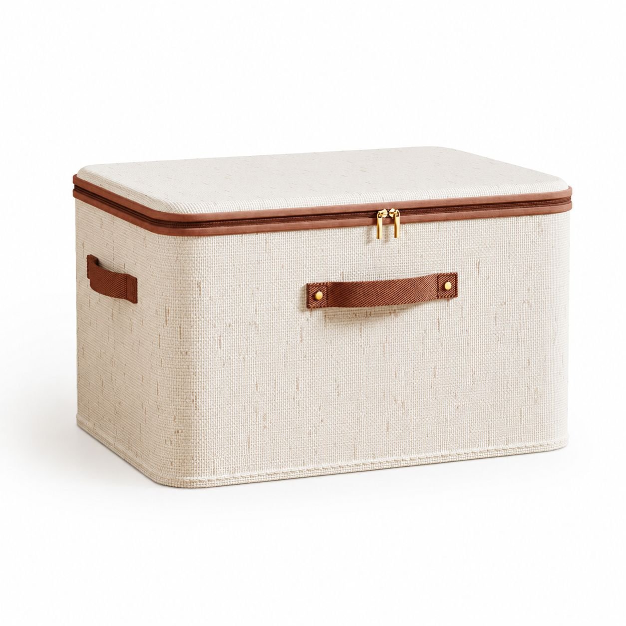 Tianshan Cotton and Linen Zipper Storage Box