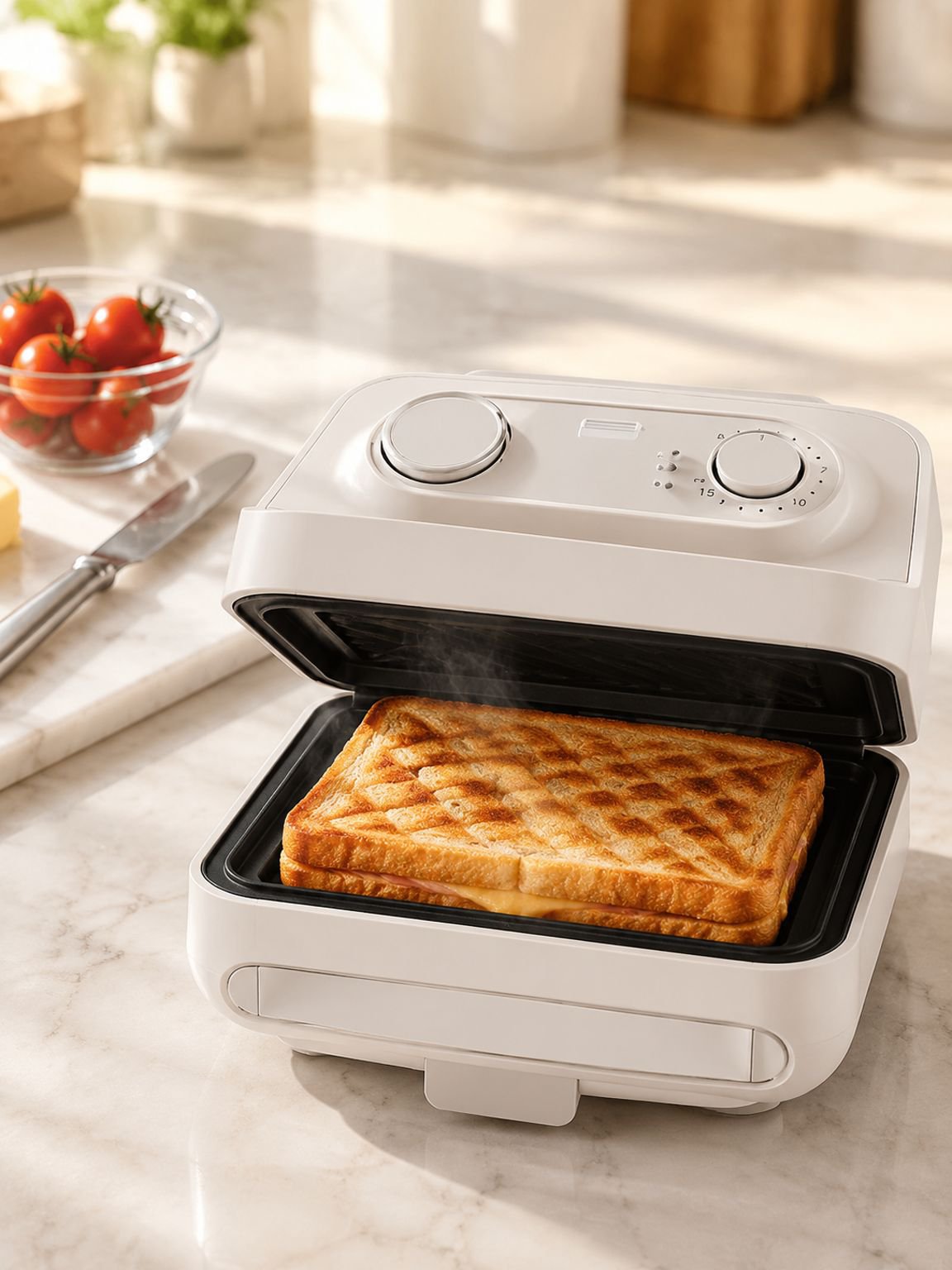 Multifunktionaler Doppelplatten-Sandwichmaker für das Frühstück zu Hause