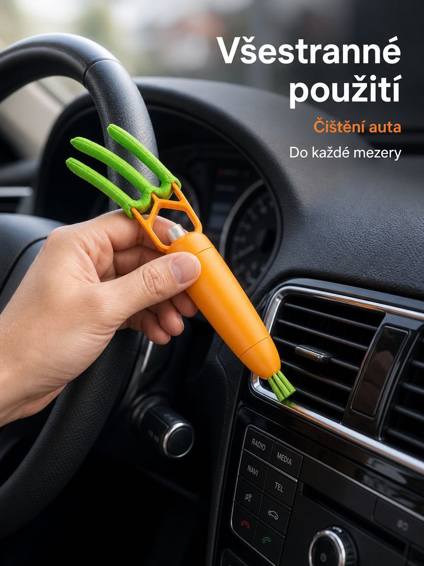 3v1 čistič klimatizace, odnímatelný kartáč na prach