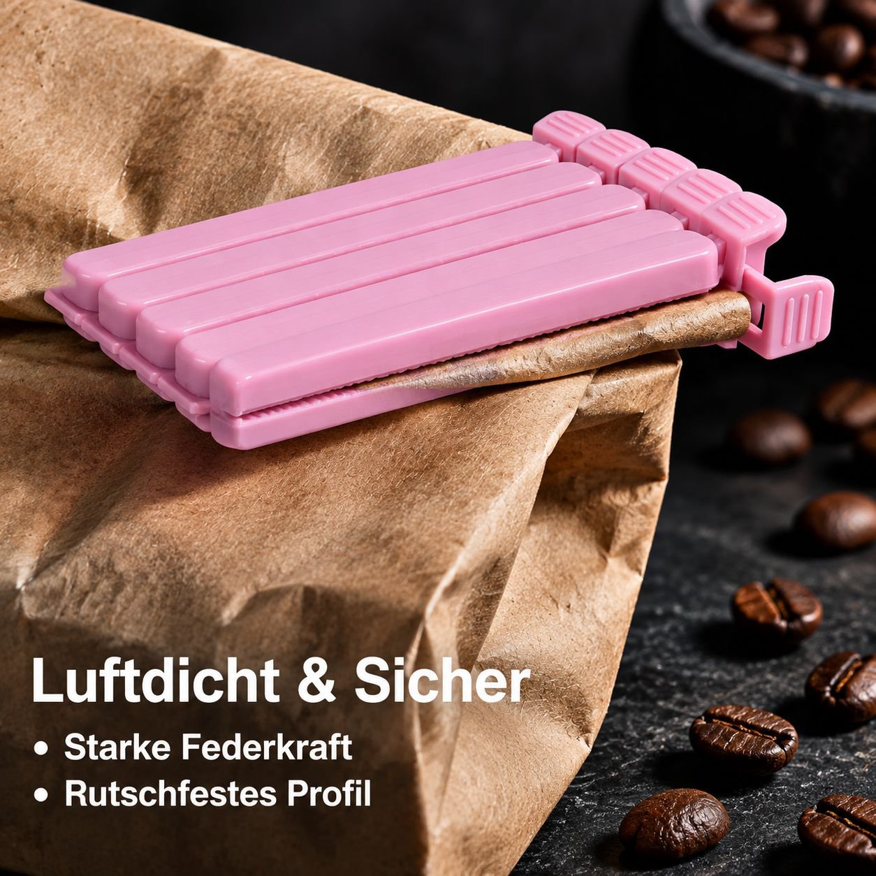 Große Beutelverschluss-Clips für Lebensmittel & Snacks Frischeklammern
