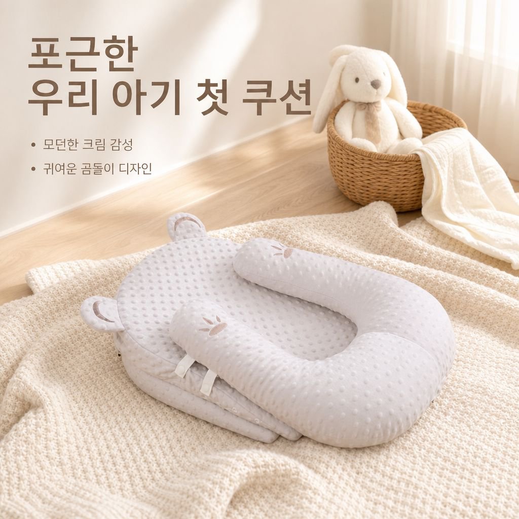 아기 토사 방지 경사 쿠션 안전 통기성 수유 베개