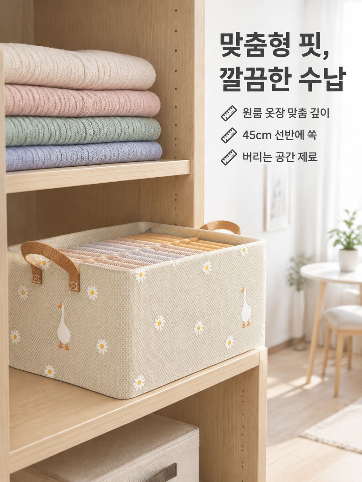 접이식 의류 수납 바구니
