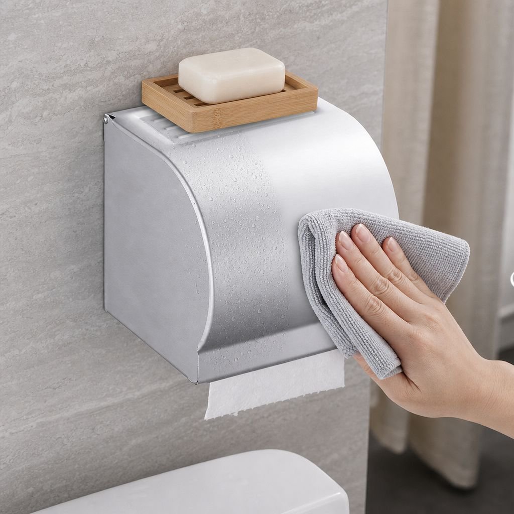 工具不要で簡単に取り付けられるトイレットペーパーホルダー