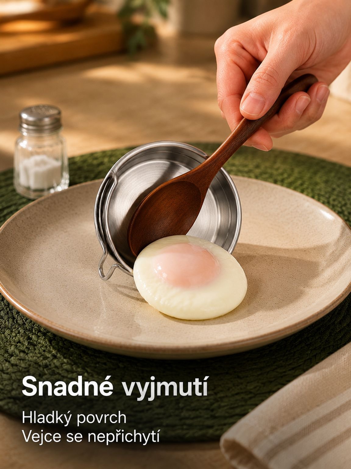 Třív&nbsp;jednom nerezový napařovač vajec