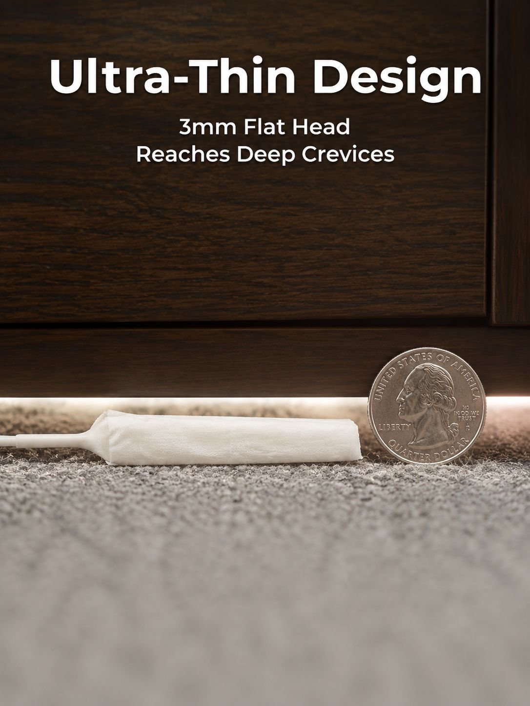 Bed crevice cleaning vacuum cleaner