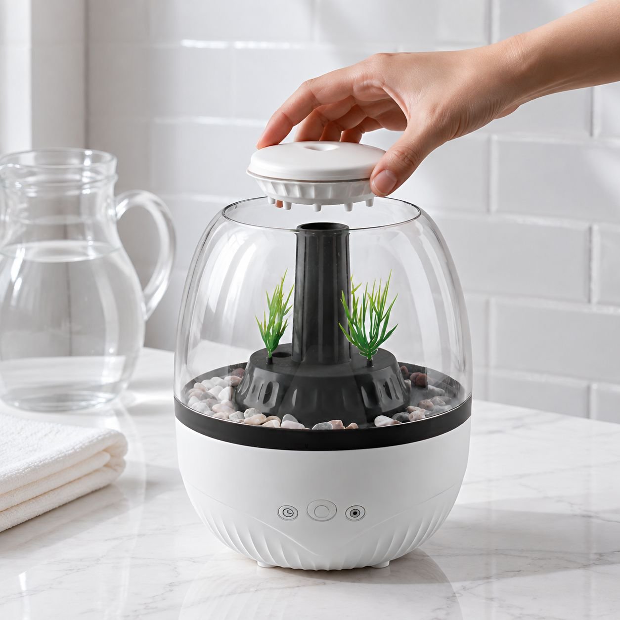 Stylish Aroma Diffuser with Fish Tank Design