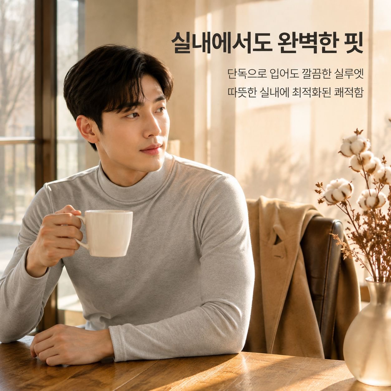 남성용 양면 독일산 플리스 베이스 레이어 셔츠