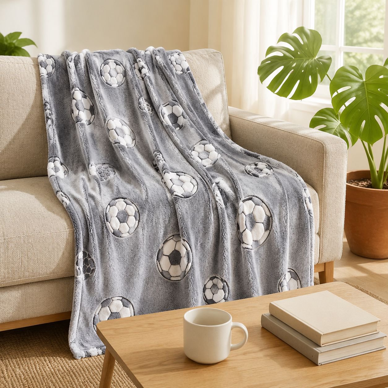 Home Use Glow-in-the-dark Soccer Blanket