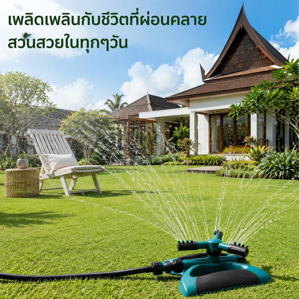 ระบบสปริงเกลอร์เคลื่อนที่สำหรับสวนและสนามหญ้า