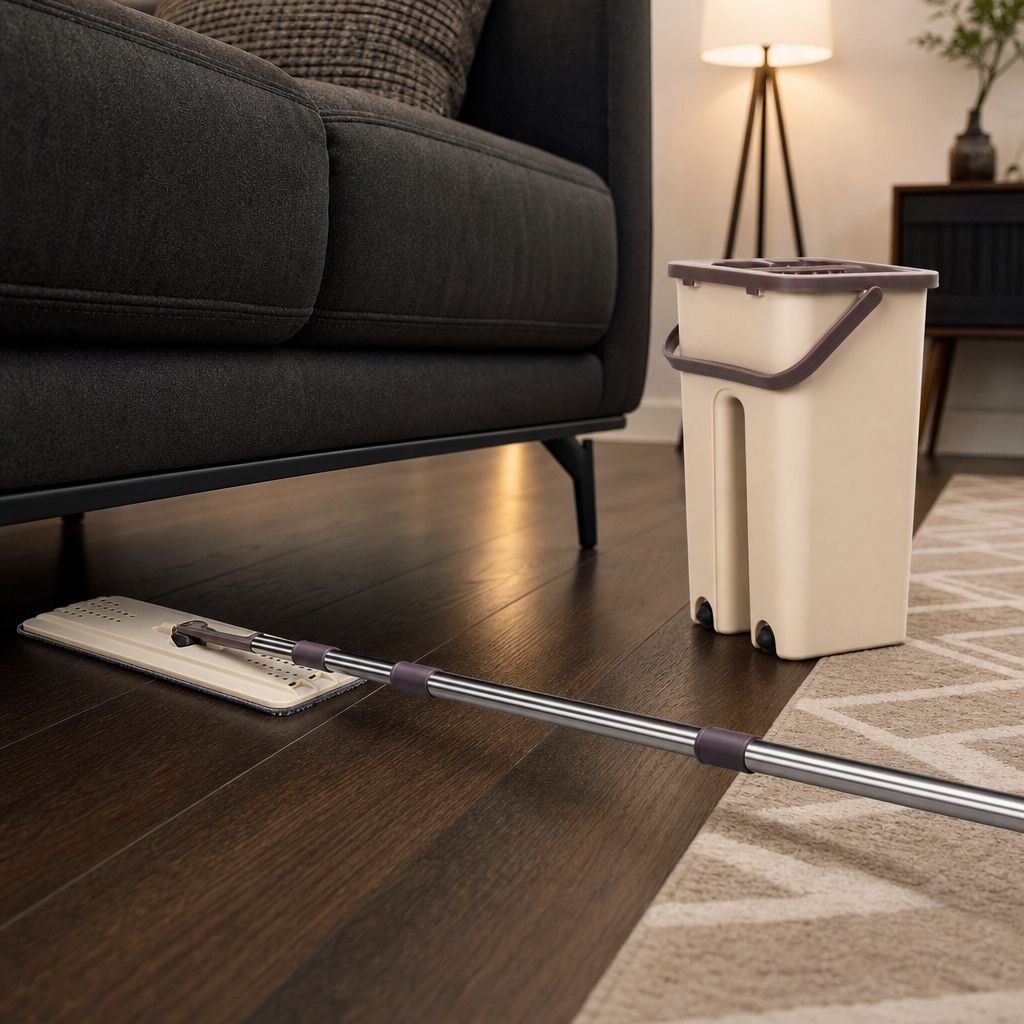 Lazy Mop with Bucket for Effortless Floor Cleaning