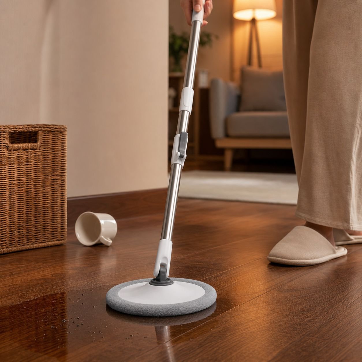 Lazy Mop and Bucket Set, Wet and Dry Separation Hands-Free Home Cleaning Tool