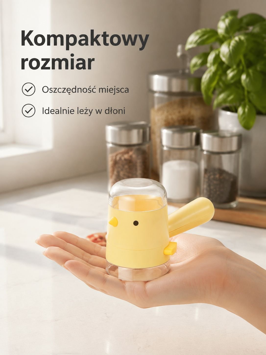 Dozownik soli i przypraw z precyzyjnym naciskiem