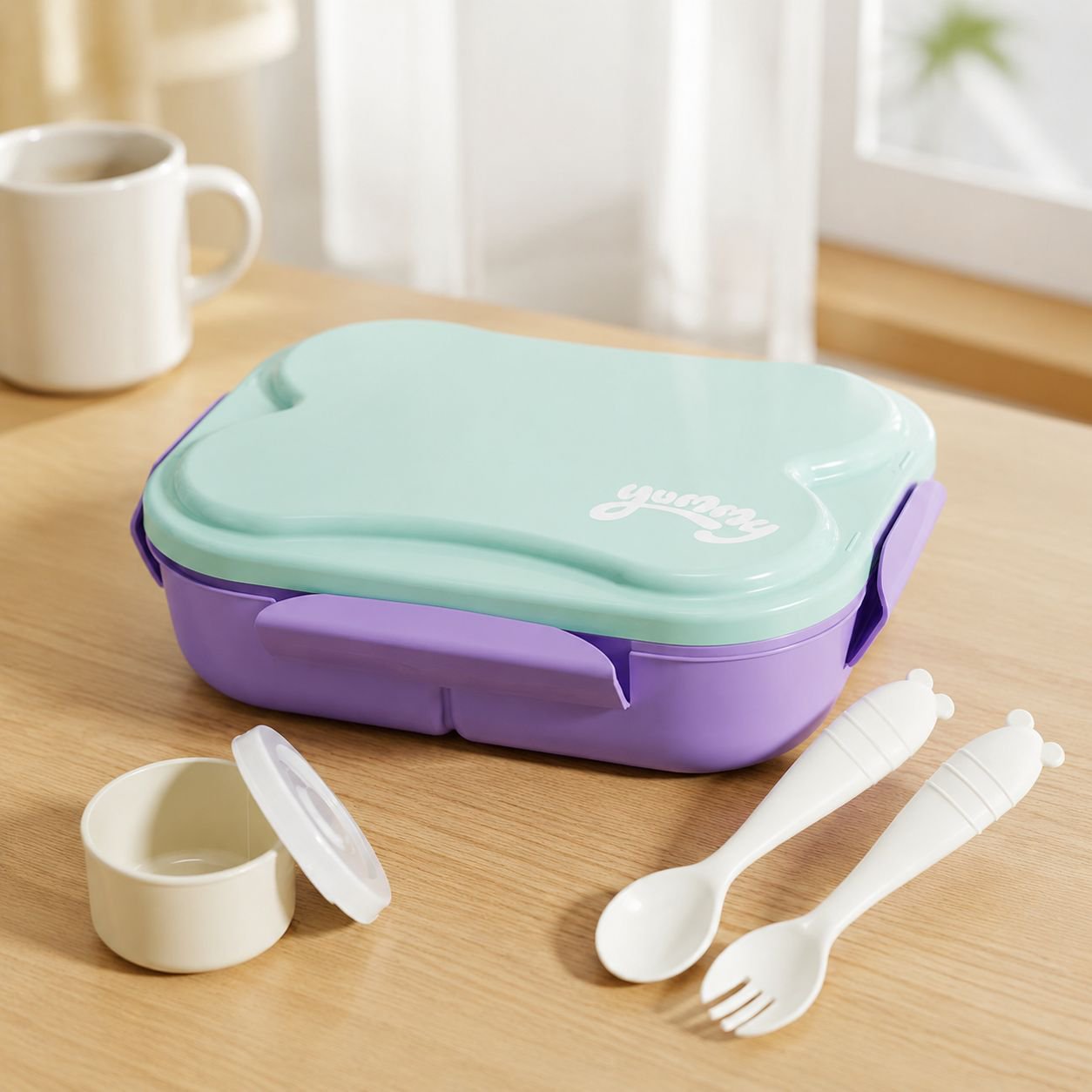 Easy to clean multi-compartment lunch box