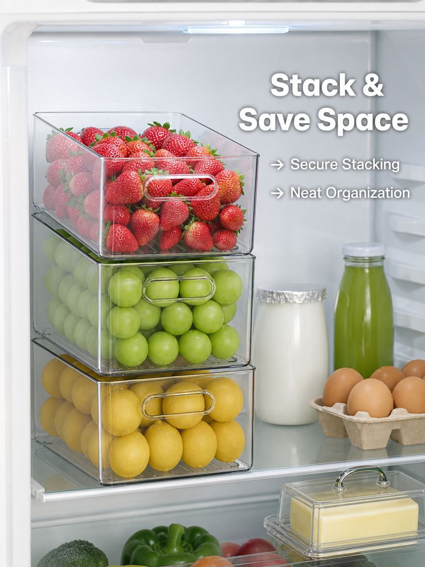 Kitchen Fruit & Vegetable Storage Basket for Refrigerator