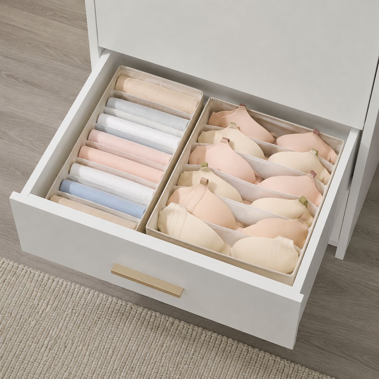 Boîte de rangement pour placard, grande taille, respirante