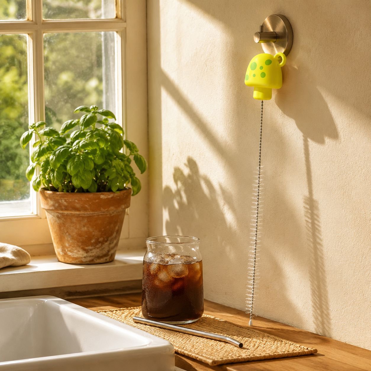 Soft bristle bottle brush for gentle and effective cleaning