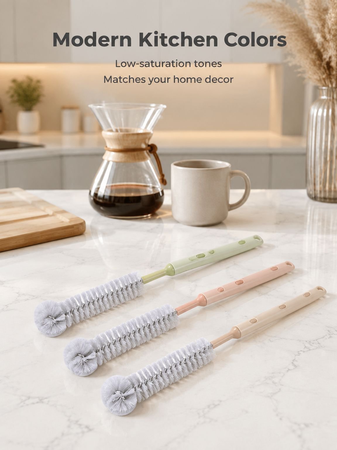 Telescopic portable cup cleaning brush
