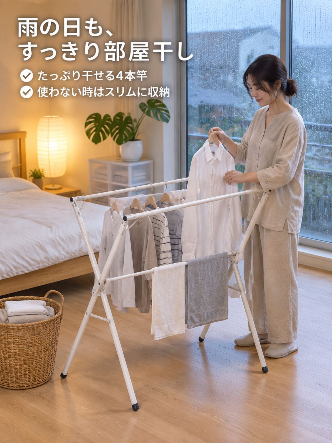 折り畳み式ハンガーラック