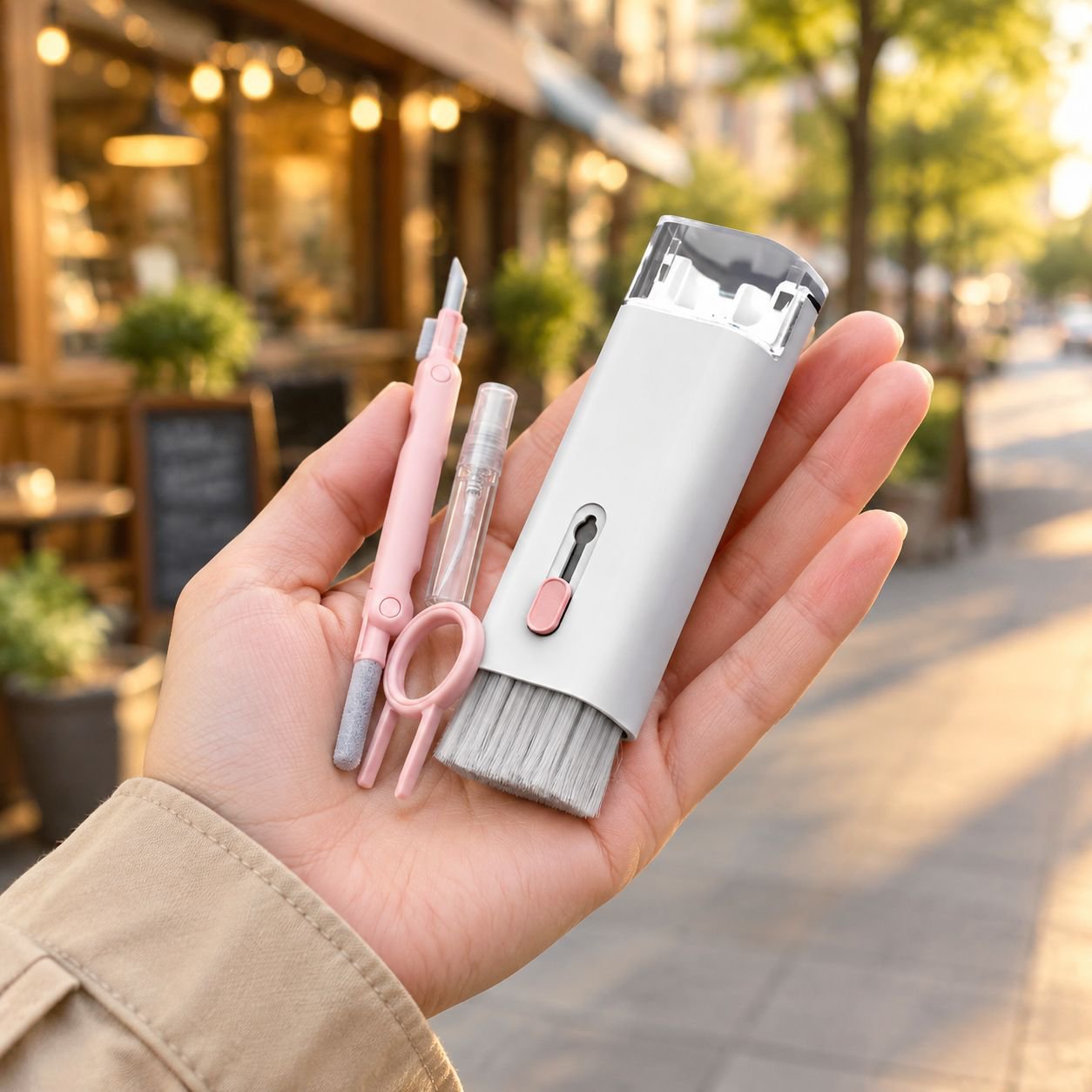 Multi-functional gadget cleaning set for home and office