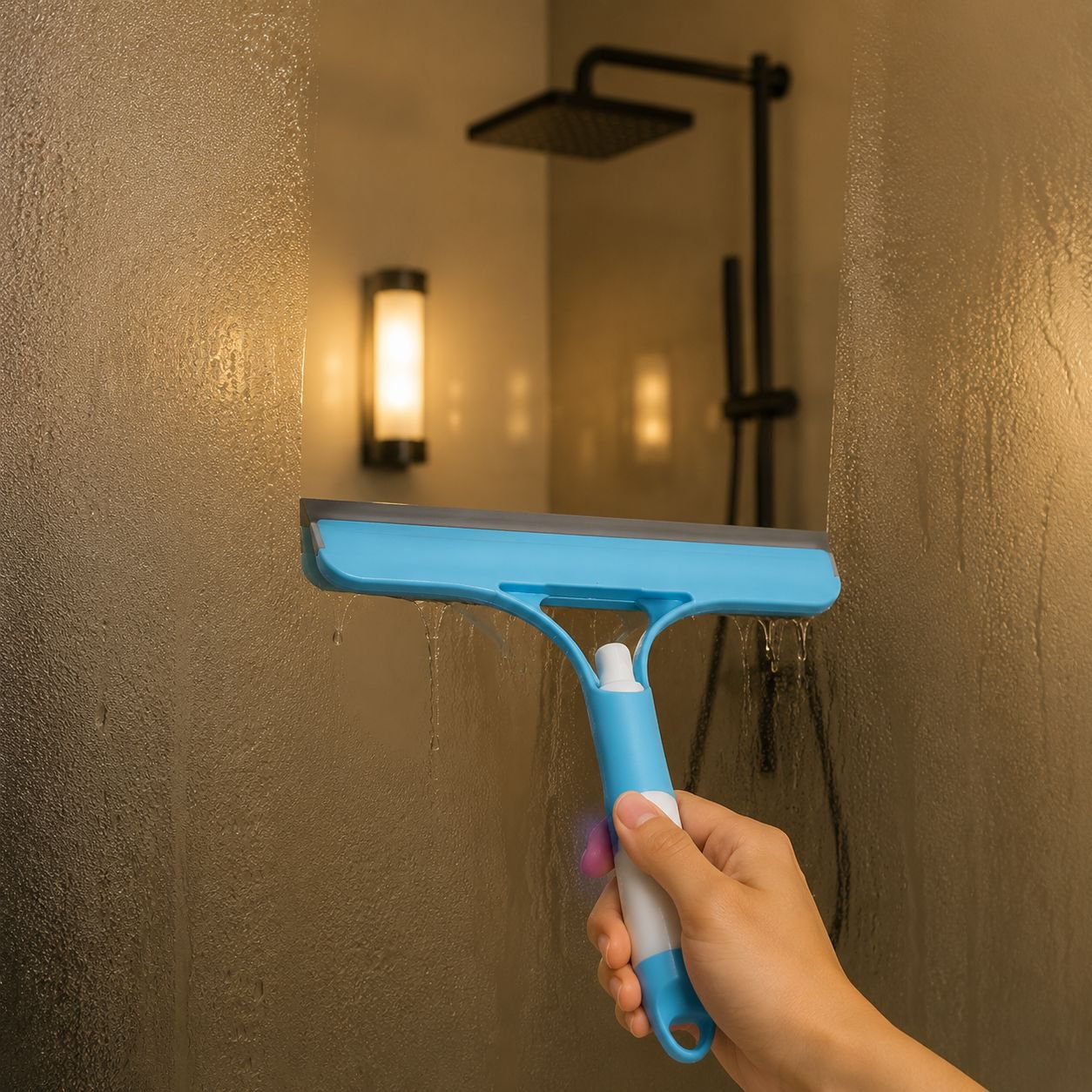 Household Multifunctional Glass Cleaner with Integrated Spray