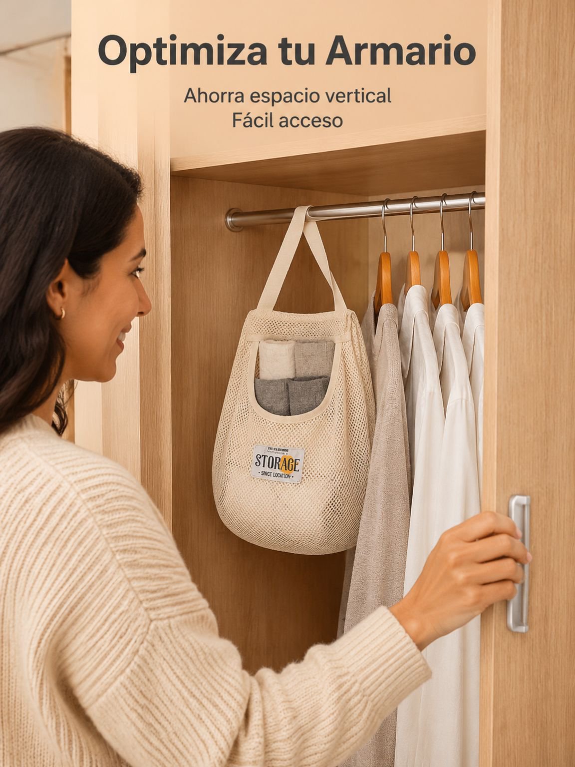 Bolsa colgante de almacenamiento para calcetines estilo japonés, organizador de ropa y ropa interior