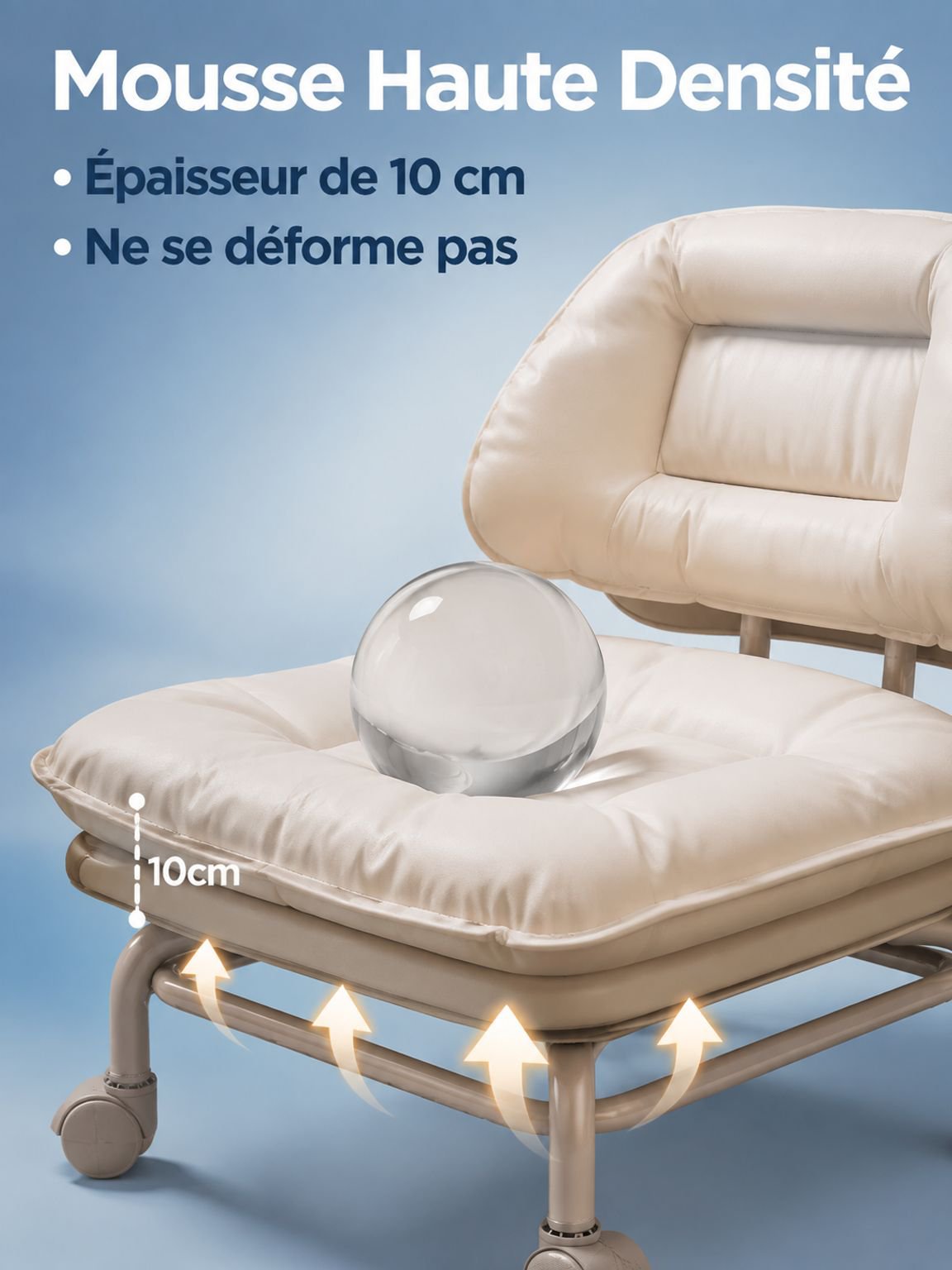 Chaise confortable idéale pour le bureau ou l'espace de travail à domicile.