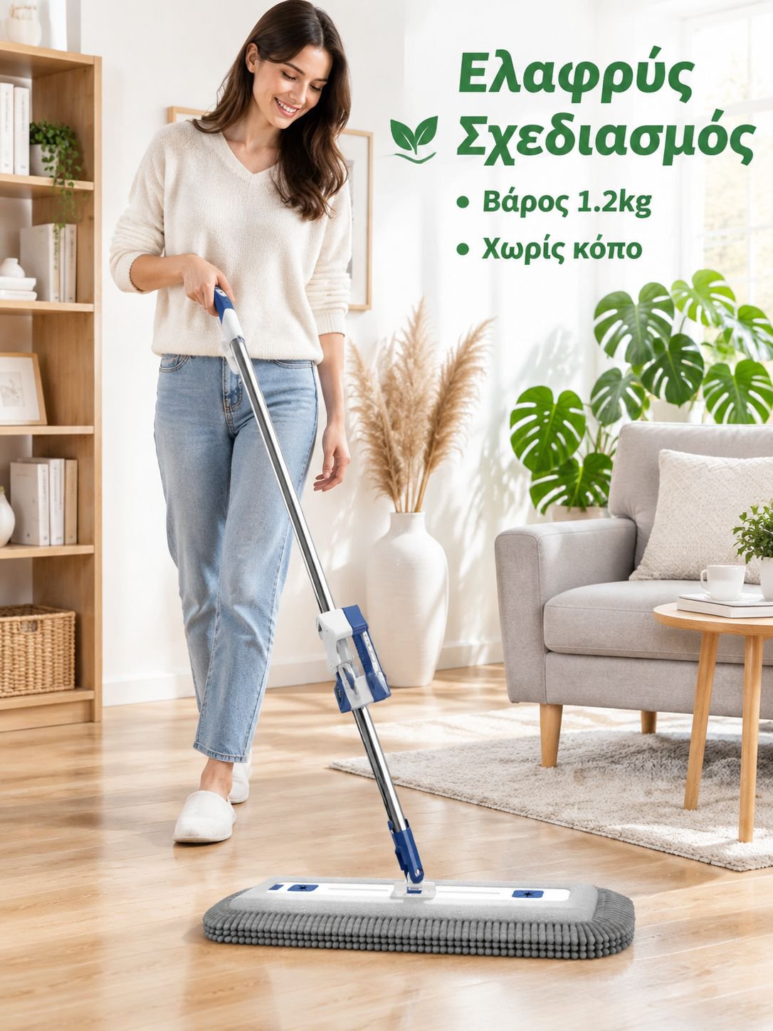 Χωρίς χέρια επίπεδη σφουγγαρίστρα