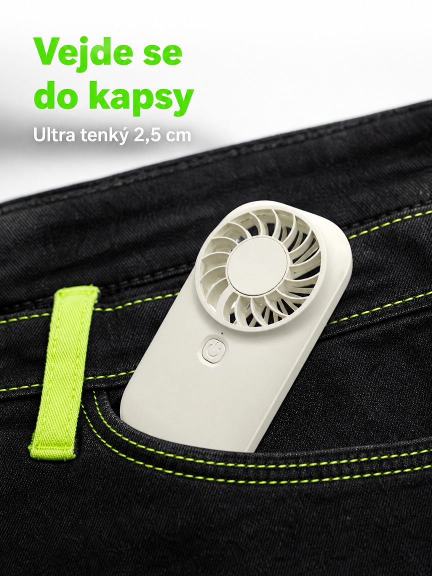 Ruční ventilátor pro rychlé ochlazení v horkých dnech