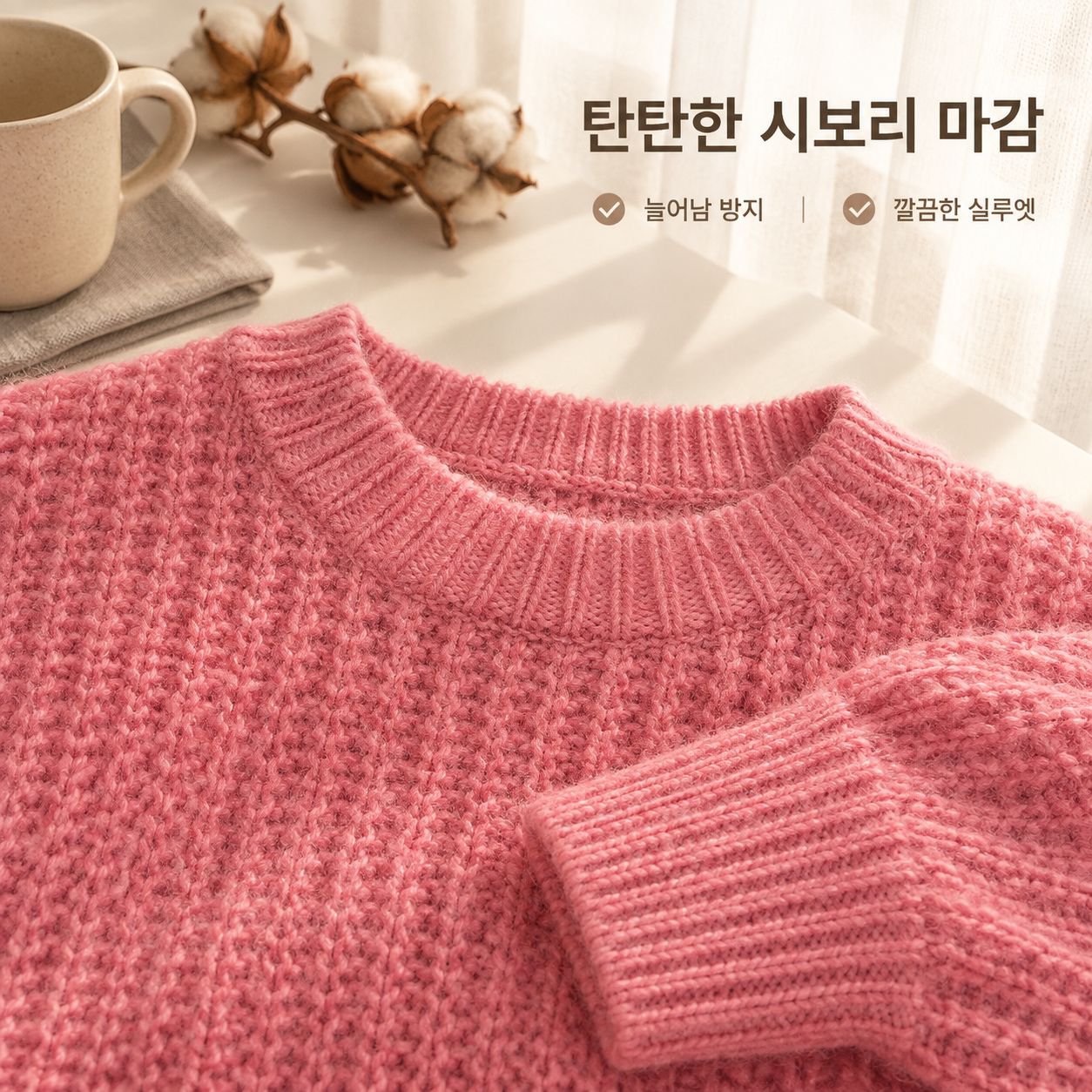 여성용 크루넥 크롭 풀오버 스웨터