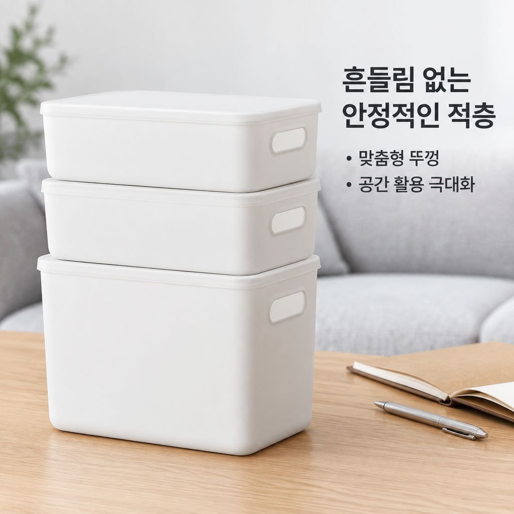 가정용 대형 플라스틱 뚜껑 수납함 옷 간식 책 정리함