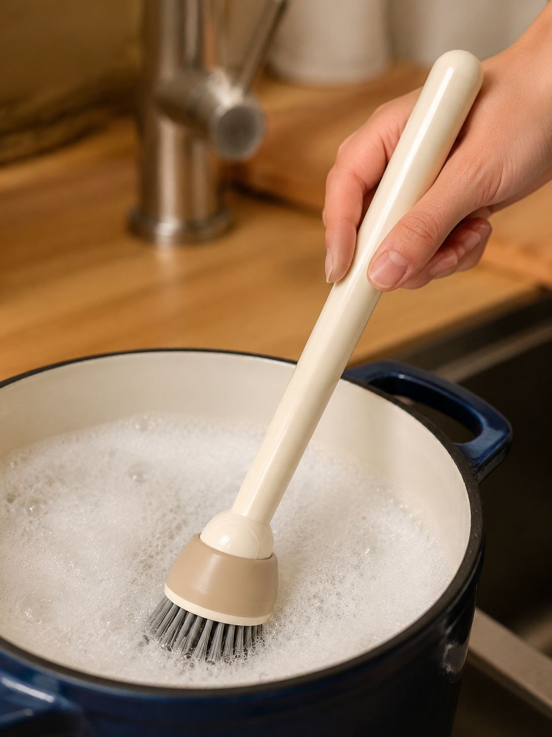 Household kitchen brush for pots and pans