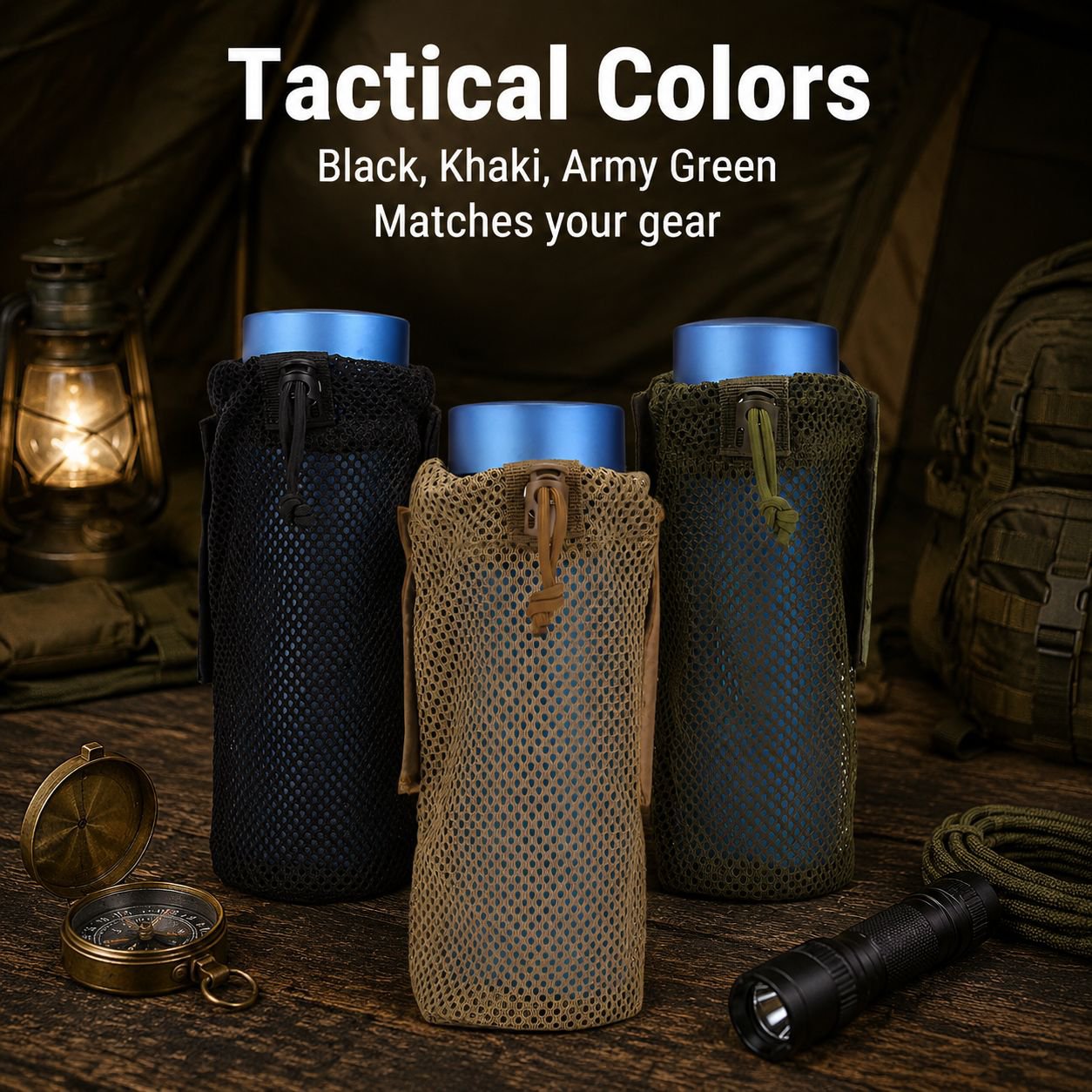 Cycling Hiking Tactical Water Bottle Holder Multifunctional Waist Hanging Pouch
