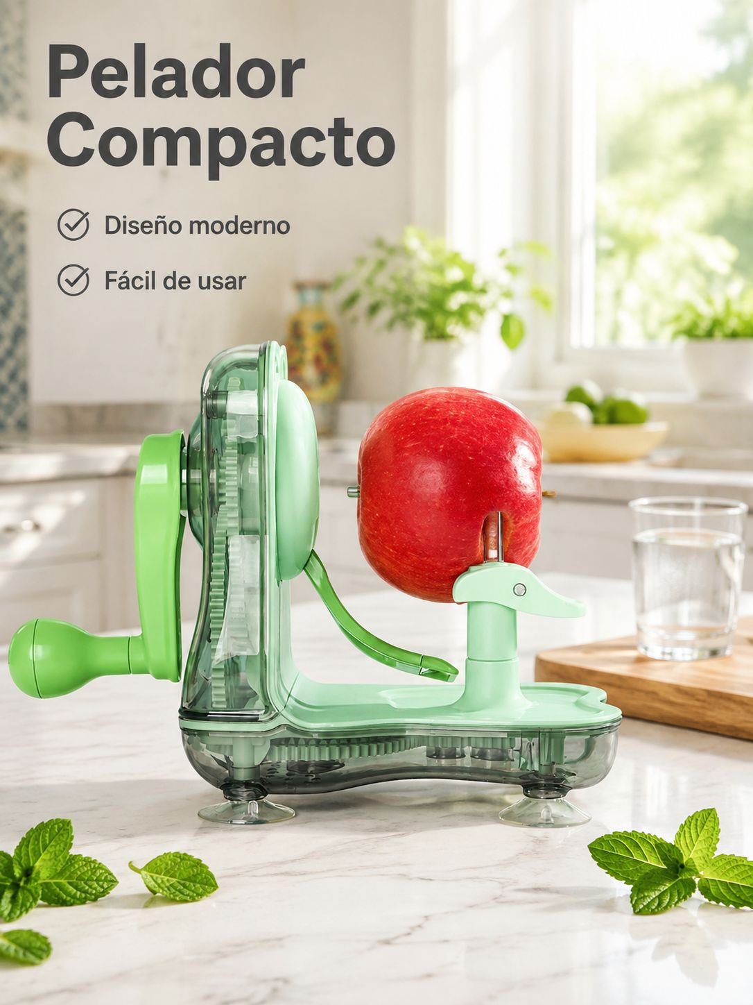 Pelador de manzana dos en uno