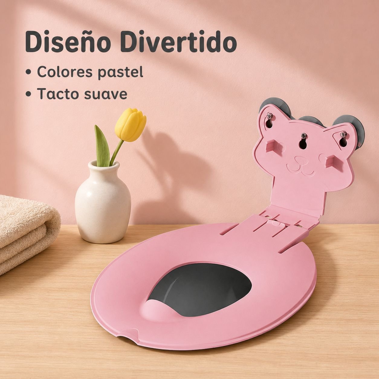 Cojín antideslizante y cómodo para inodoro infantil