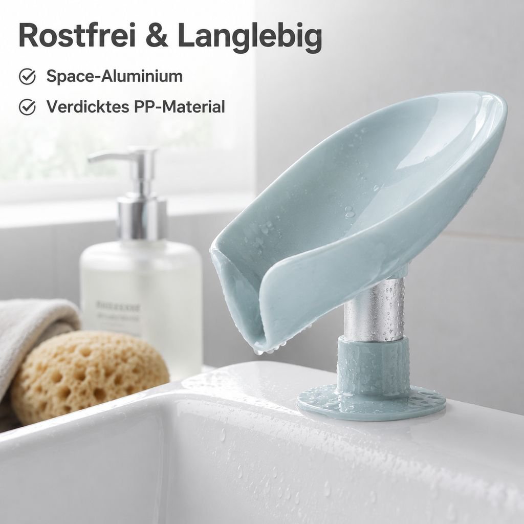 Haushalt Seifenablage mit Lotusblatt-Design