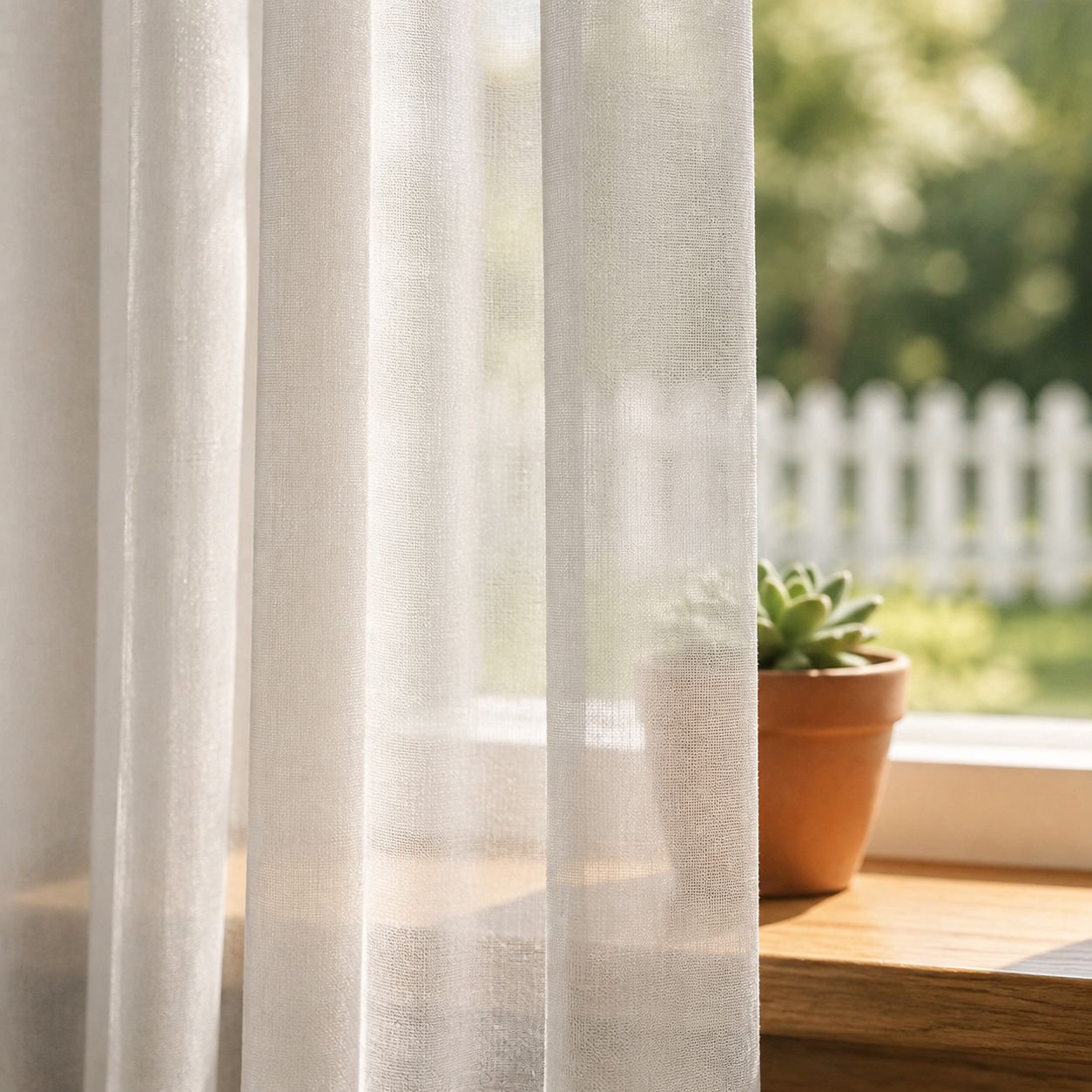 Solid Color Semi-Blackout Balcony Curtain for Home Decoration
