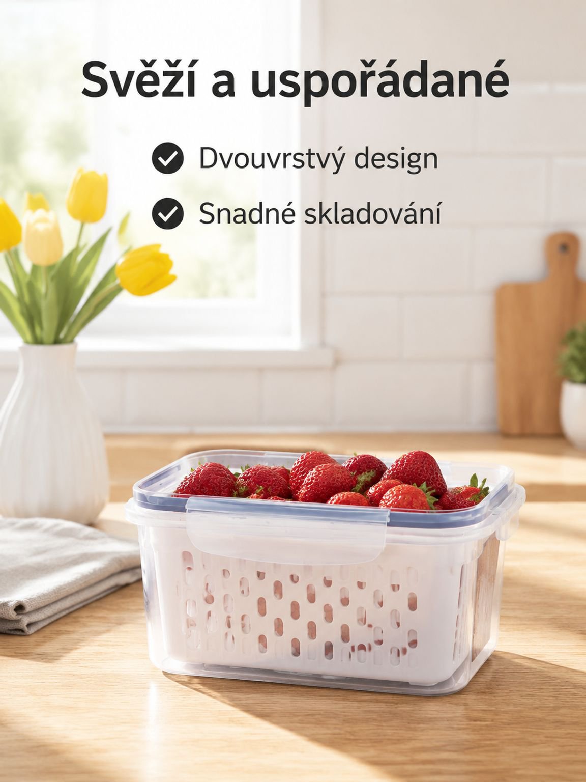 Dvouvrstvá nádoba na skladování potravin